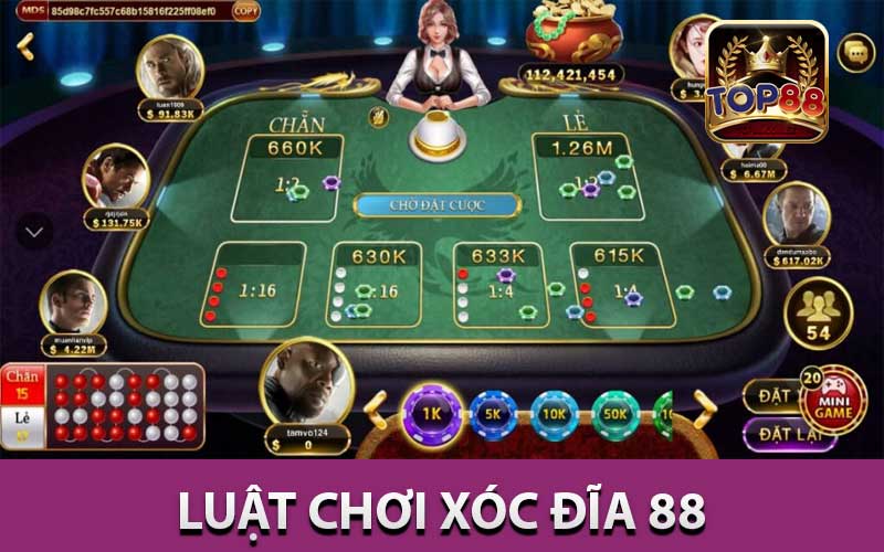 luật chơi xóc đĩa 88